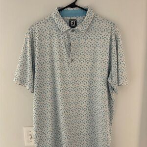 FootJoy Men's Light Blue Beach Polo